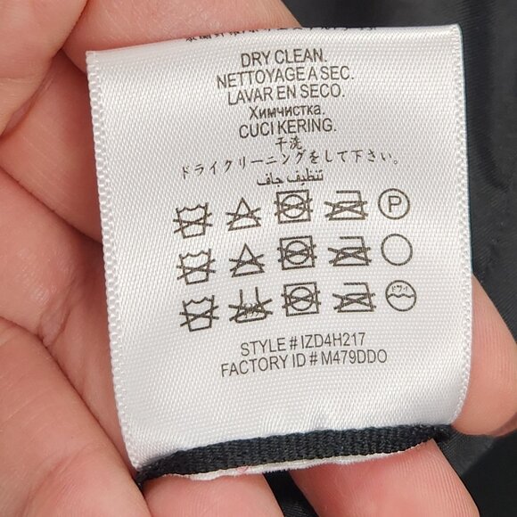 BCBG MAXAZRIA Jacket Womens Large Black Blue Single Button Blazer Career Office - Picture 9 of 11